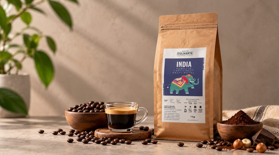 India Robusta Parchment Kapi Royal – o cafea intensă, cu origini în Karnataka